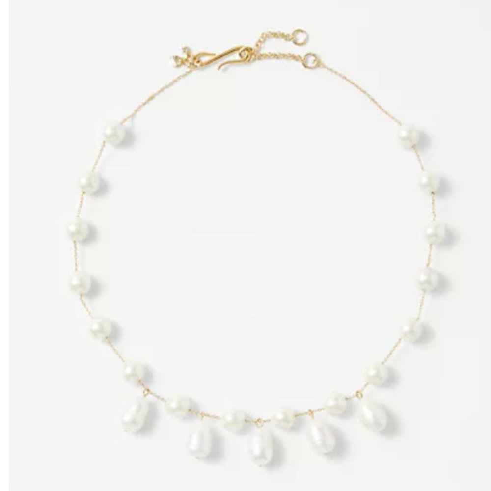 NEW with tags Ann Taylor Freshwater Pearl Drop Statement Necklace